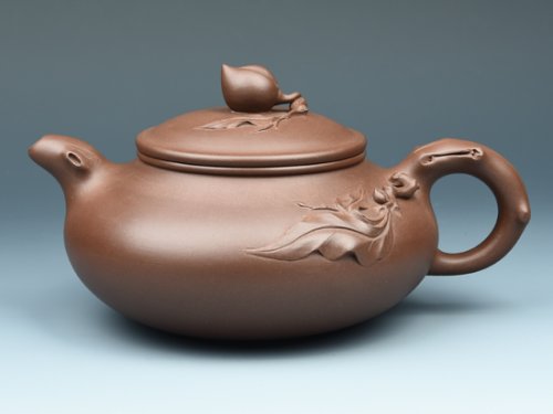 朱菊华紫砂壶 寿桃 