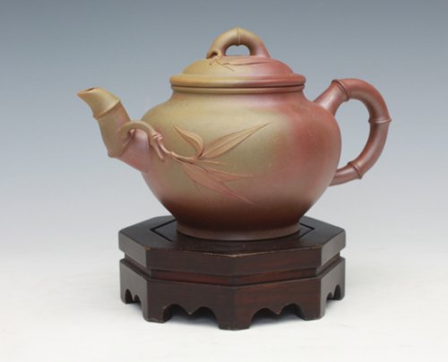 张敏紫砂壶 小樱竹节(窑变) 