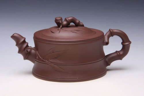 张建明紫砂壶 大竹段 