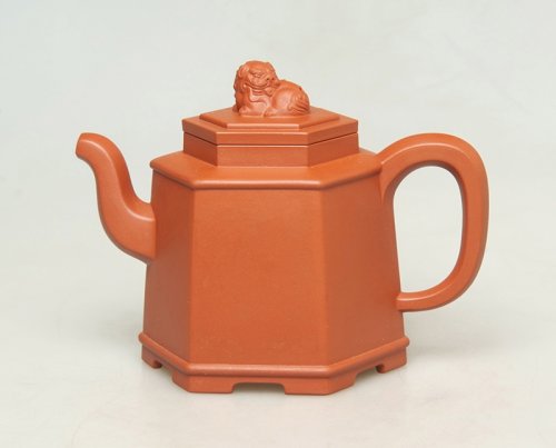 陈依群紫砂壶 六方醒狮 