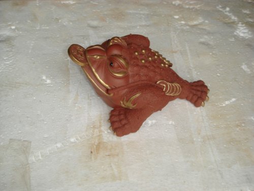 邹辉紫砂壶 富贵金蟾 