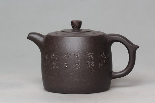 刁俊峰紫砂壶 井栏（紫玉金砂） 