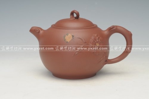 王亚平紫砂壶 牡丹 