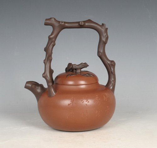 宋亚萍紫砂壶 东坡提梁 