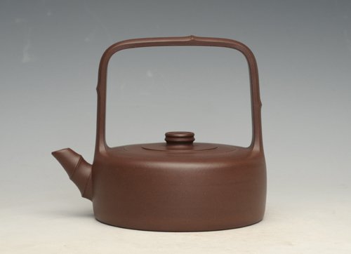 余立平紫砂壶 韵竹提梁 