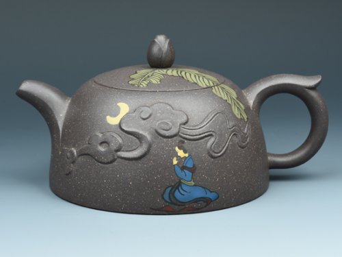 朱菊华紫砂壶 拜月 