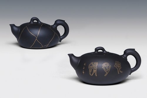 胡洪明紫砂壶 母子情 