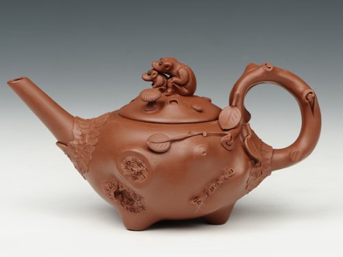 王秀娟紫砂壶 双猴供春 