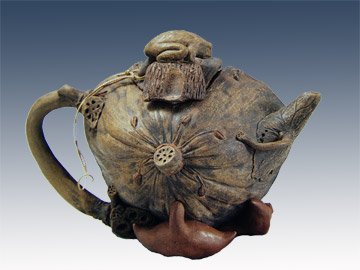 陈鸣远紫砂壶 莲蓬壶 