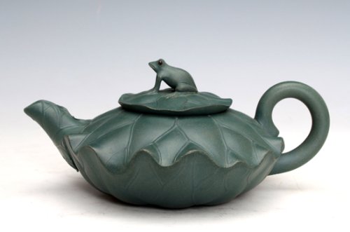 张生荣紫砂壶 荷叶青蛙 