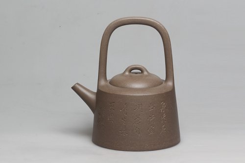 王杏坤紫砂壶 曼生提梁 