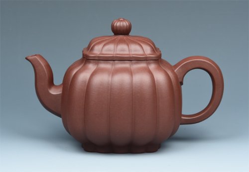 张勇强紫砂壶 筋纹宫灯 