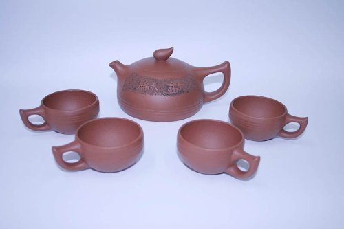 周琴娣紫砂壶 五件飞翔茶具 