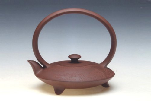 高燕紫砂壶 玉扁提梁 