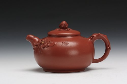 尹月华紫砂壶 富贵花开 