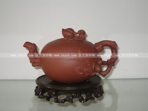 周伟平紫砂壶 寿桃壶 