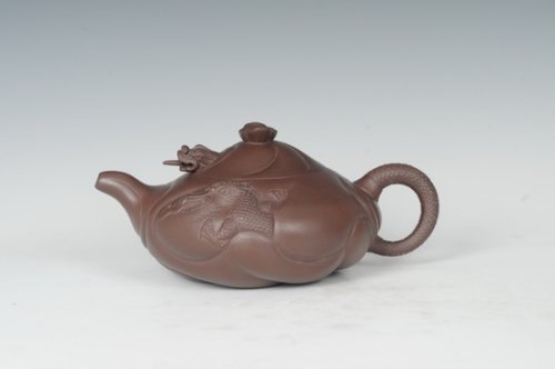代浩祥紫砂壶 鱼化龙 