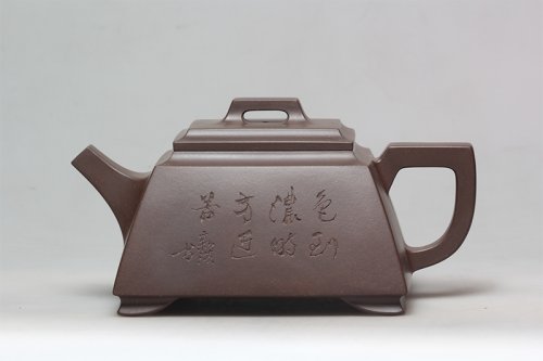 佘燕敏紫砂壶 四方宝鼎 