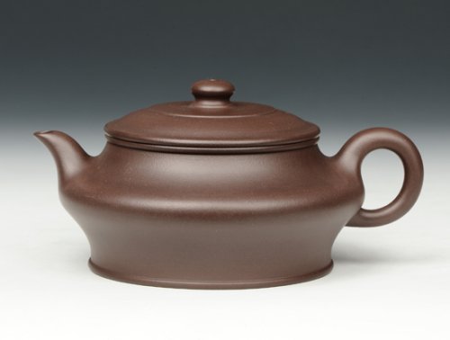 窦锋紫砂壶 大口虚扁 