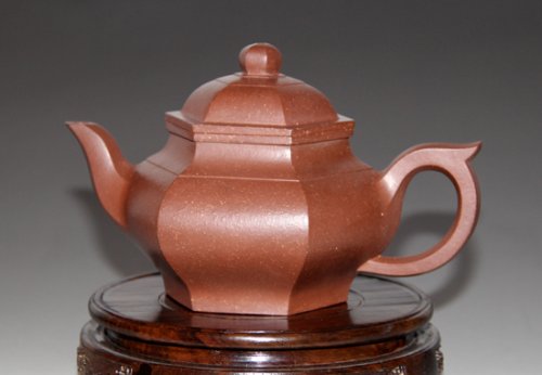 张芳紫砂壶 六方宫灯 