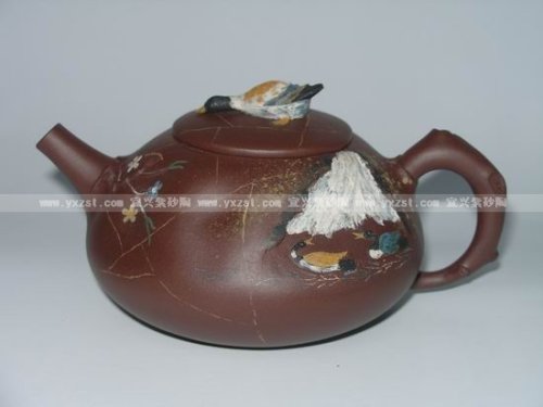 费明华紫砂壶 山之春色 