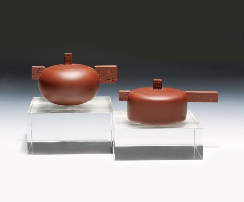 张振中紫砂壶 陶·木 