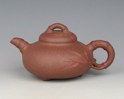 孙杰紫砂壶 圆竹  