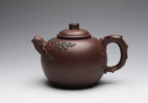 江建翔紫砂壶 大松竹梅 