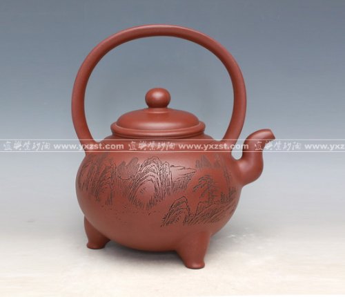 沈菊芳紫砂壶 貂蝉提梁 