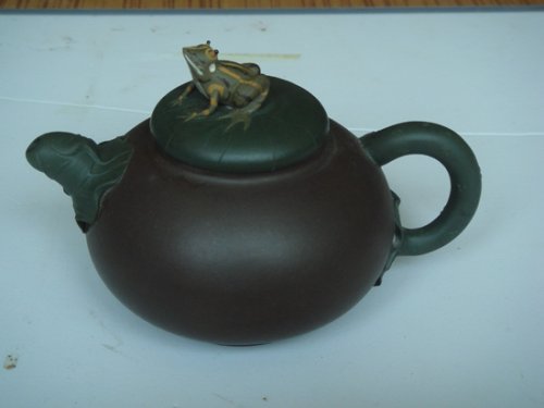 邹辉紫砂壶 荷叶青蛙 