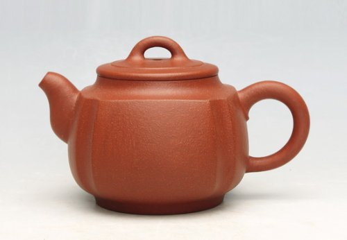 万建中紫砂壶 抽角四方 