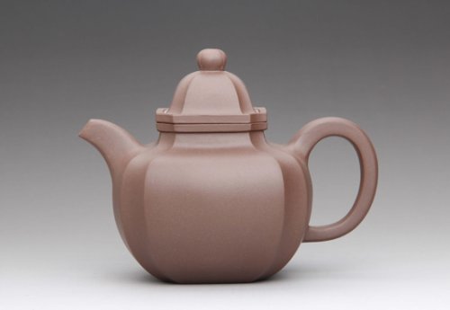 吕伟紫砂壶 抽角掇球 