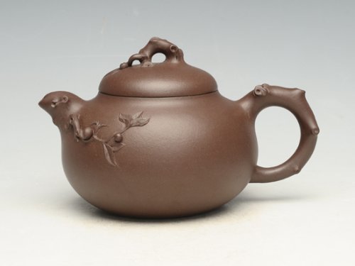 冯文娟紫砂壶 福寿壶  泥料：紫泥、全手工、薄胎 