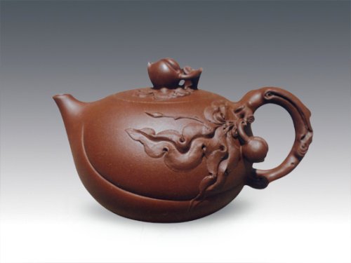 冯盘军紫砂壶 寿桃 