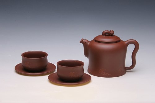 蒋泉芳紫砂壶 鱼乐 