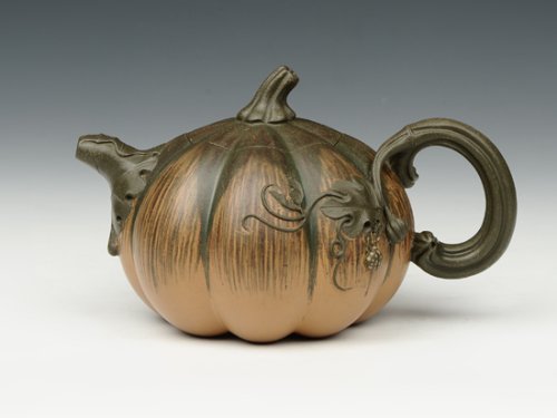 王秀娟紫砂壶 豆青南瓜 