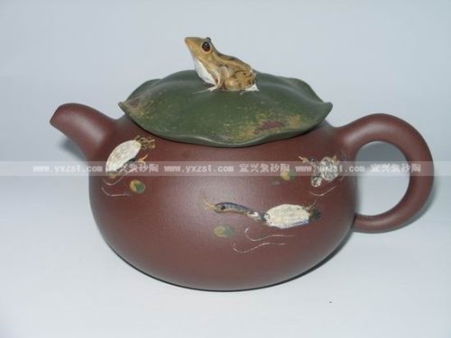 费明华紫砂壶 荷塘情趣 