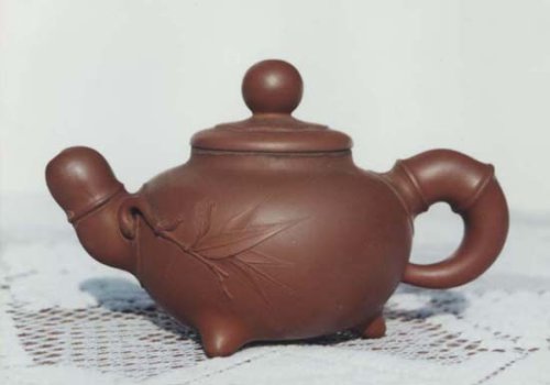 周凌荣紫砂壶 大肚竹 