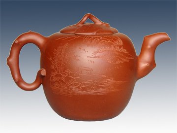 陆士新紫砂壶 木瓜 