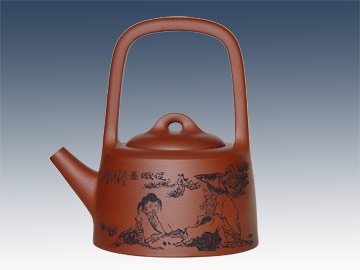 叶伟君紫砂壶 大提梁 