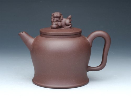 蒋方良紫砂壶 狮灯壶 