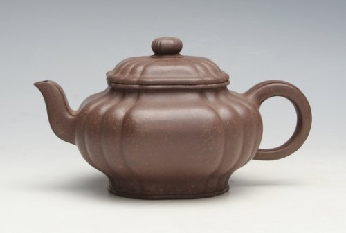 王丽紫砂壶 浑方锦囊 
