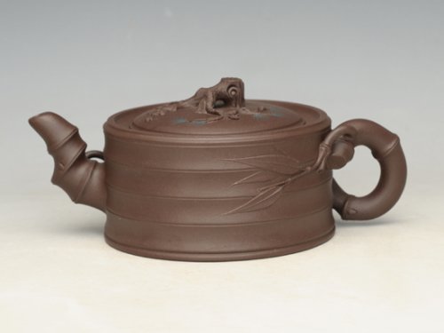 陈珍华紫砂壶 松竹梅 泥料：紫泥 容量：450cc 