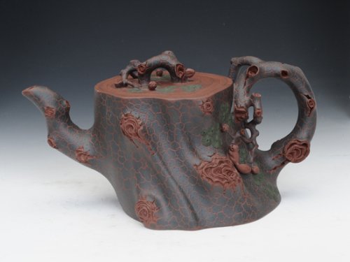 崔允杰紫砂壶 松段壶 