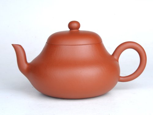 吴玉群紫砂壶 朱泥梨形水平 