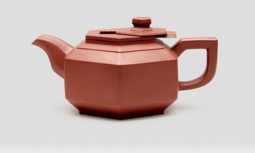 周建良紫砂壶 六方抽盖 