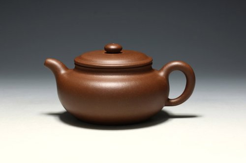 周琦紫砂壶 扁腹古壶 