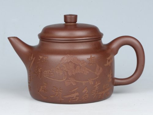 潘雪峰紫砂壶 德钟 容量：350cc  泥料：紫泥 