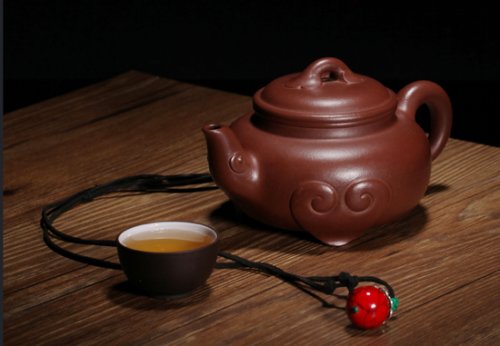 叶水英紫砂壶 三足如意 