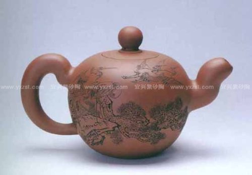 陈国良紫砂壶 龙珠壶 